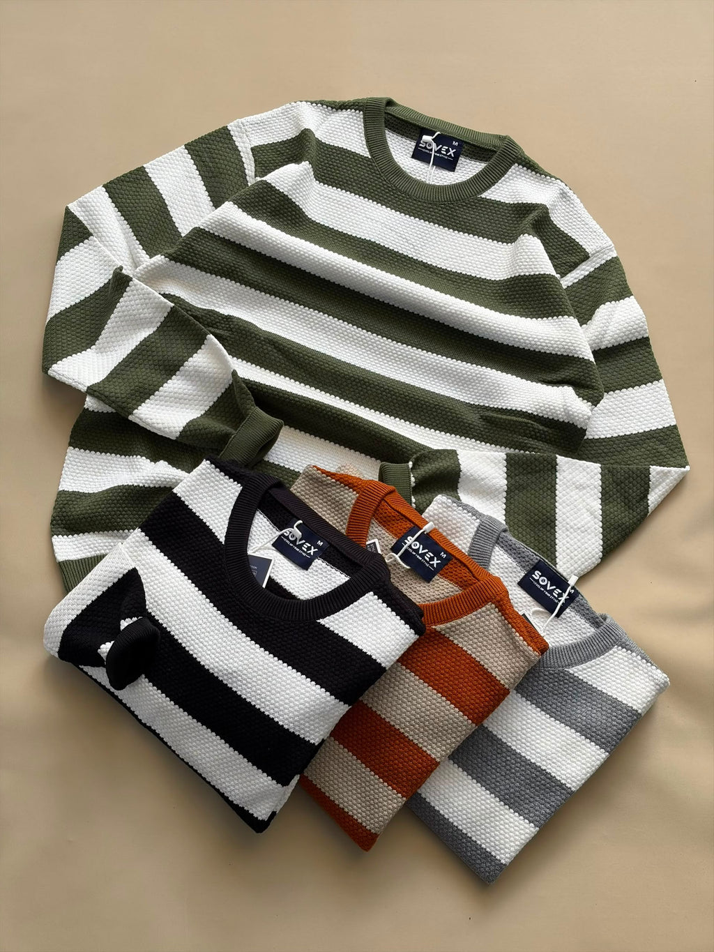 Men’s Round-Neck Cardigan Sweater