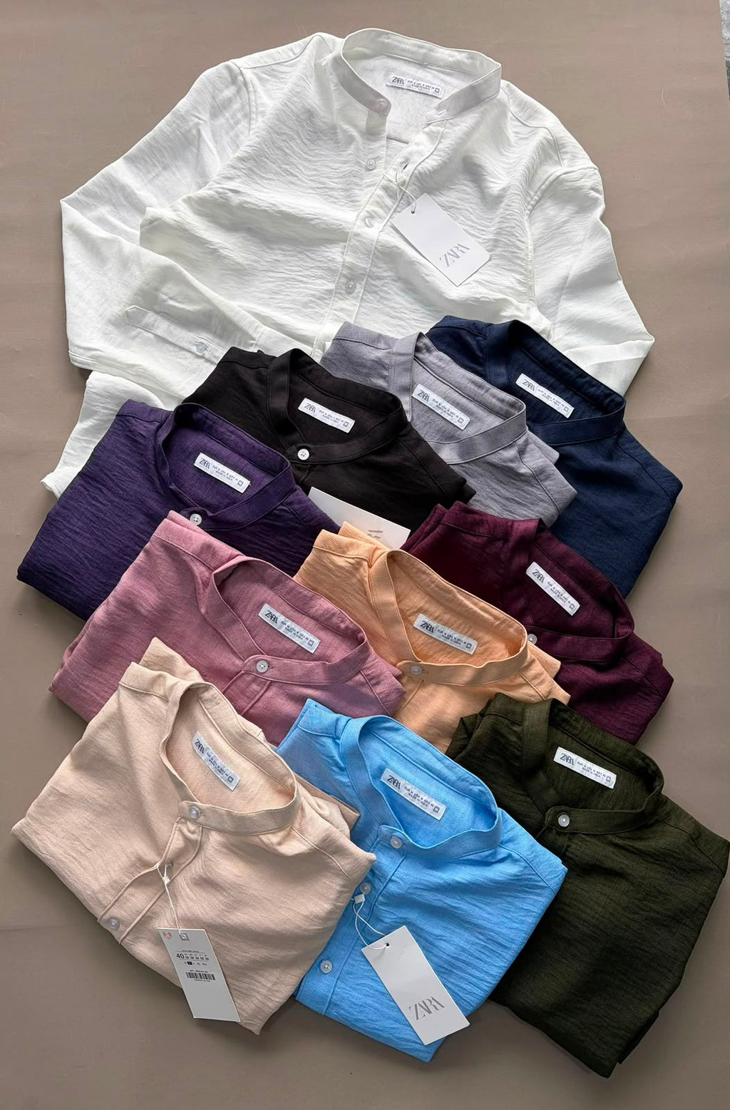 Men’s Chinese Collar Long-Sleeve Shirt