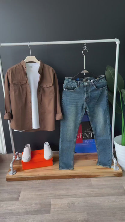 Men's Washed Jeans