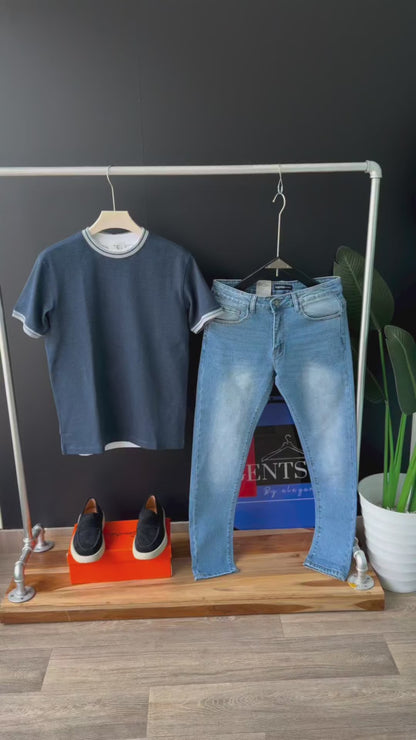 Men's Washed Jeans