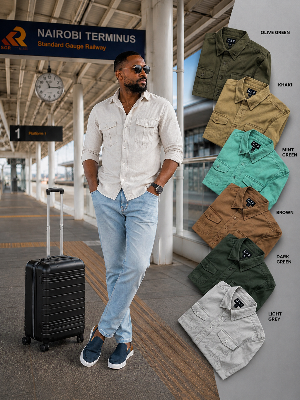 Men’s Cargo Long-Sleeve Shirt