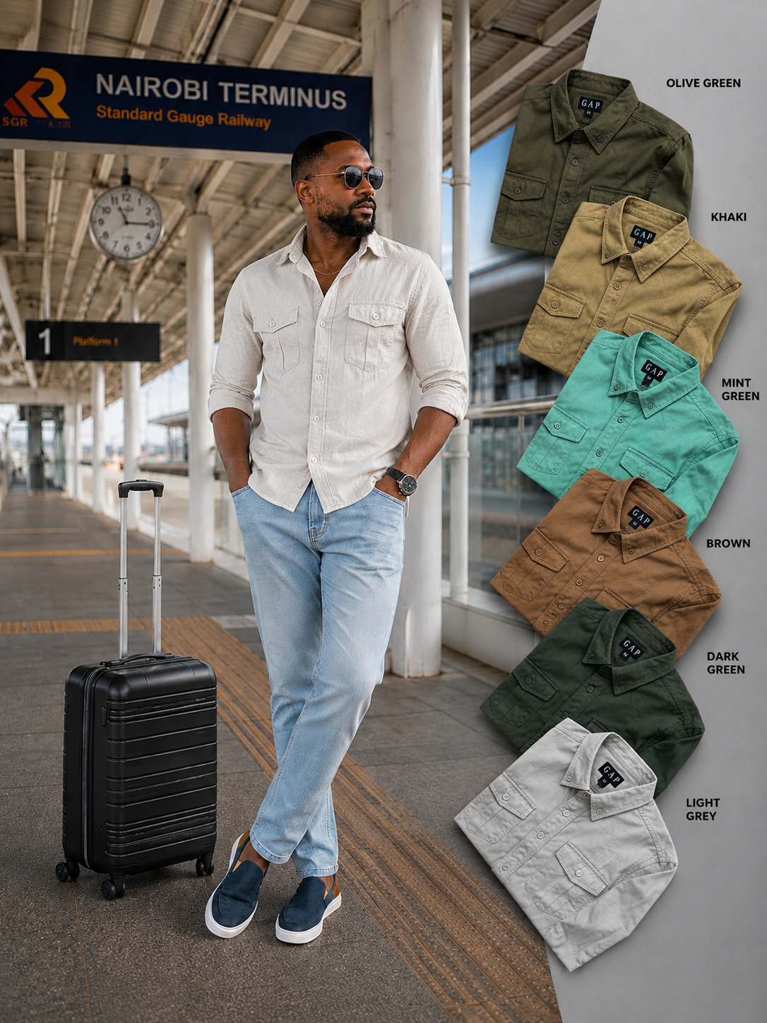 Men’s Cargo Long-Sleeve Shirt