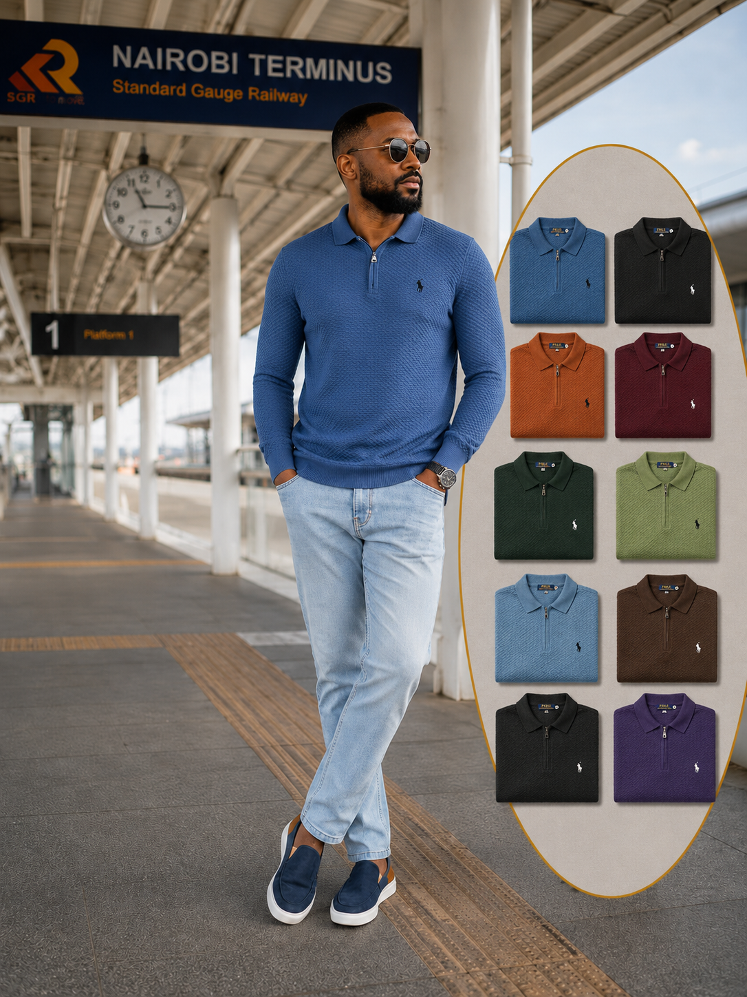 Men’s Long-Sleeve Knitted Shirt