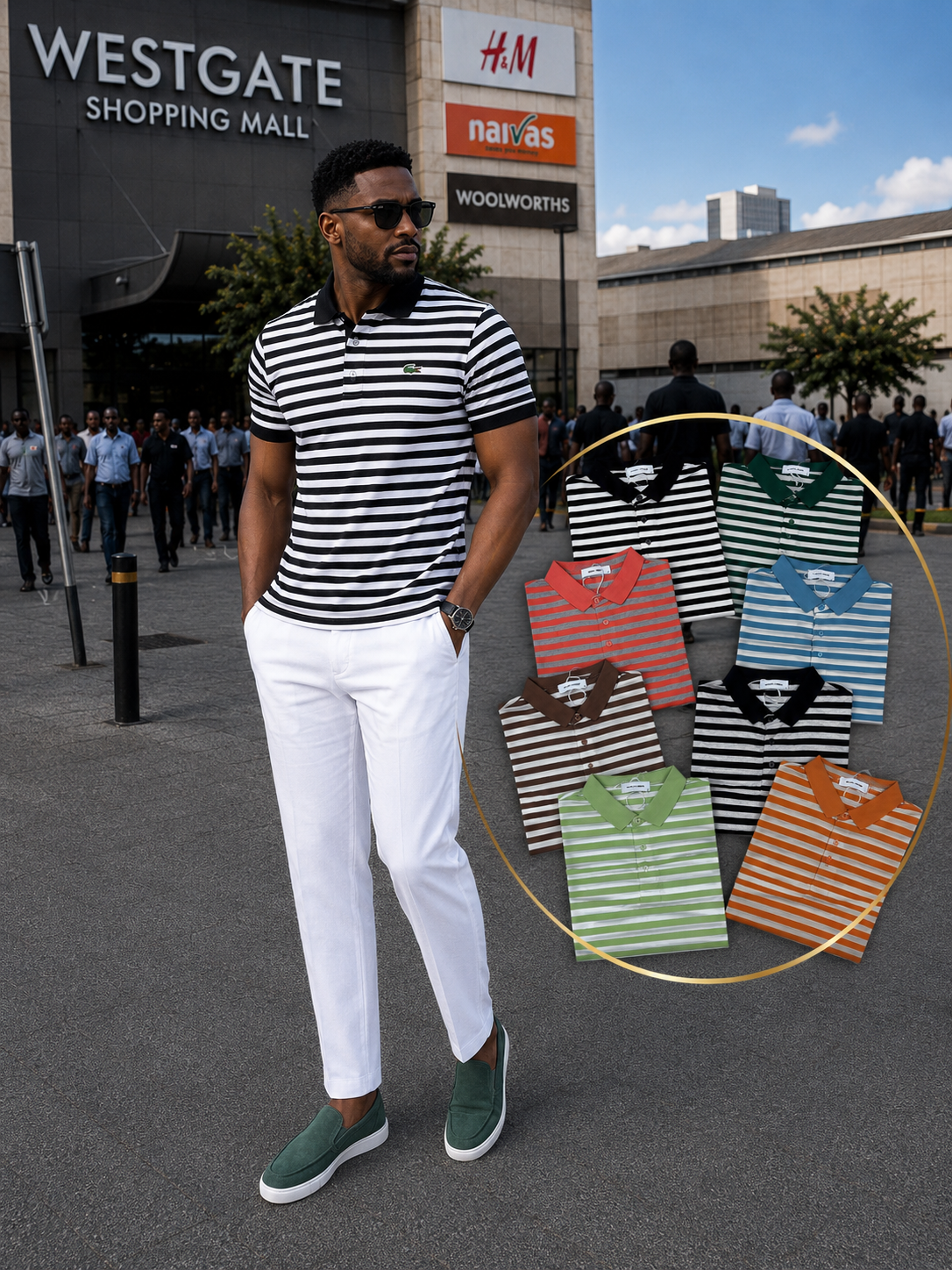 Men’s Striped Polo Shirt