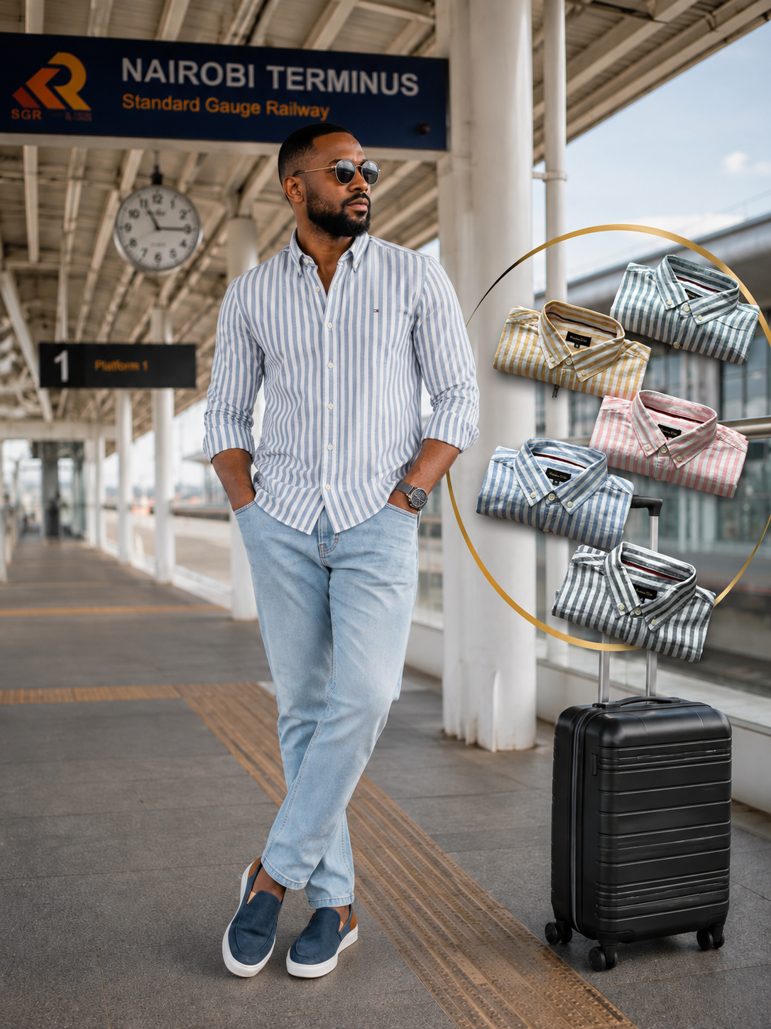 Men’s Striped Linen Shirt