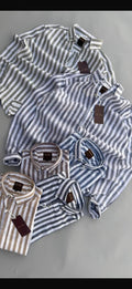 Stripped linen shirt